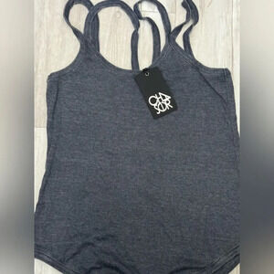 Chaser tank NWT perfect for summer gray double strap beauty M